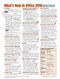 Whats New in Microsoft Office 2010 (from 2003) Quick Reference Guide (Cheat Sheet of New Features & Instructions - Laminated Guide) (Pamphlet)