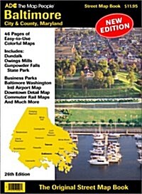 Baltimore City & County Maryland: Street Map (Paperback, 26th)