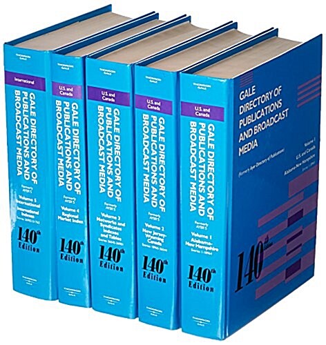 Gale Directory of Publications and Broadcast Media: An Annual Guide to Publications and Broadcasting Stations (5 Vol. Set plus Supplement) (Gale Direc (Hardcover, 140th)