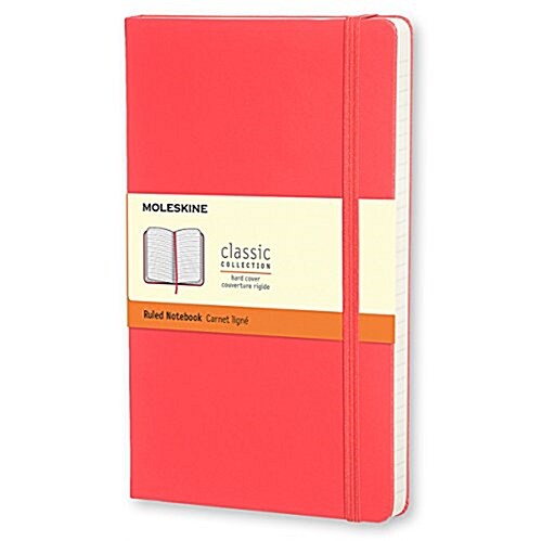 Moleskine Classic Notebook, Large, Ruled, Geranium Red, Hard Cover (5 X 8.25) (Other)