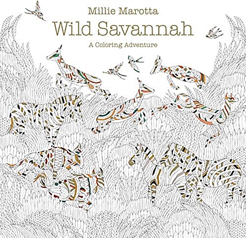 Wild Savannah: A Coloring Book Adventure (Paperback)