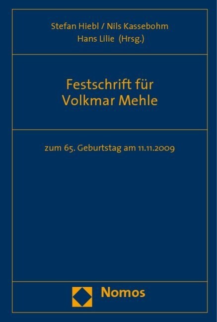 Festschrift Fur Volkmar Mehle: Zum 65. Geburtstag Am 11.11.2009 (Hardcover)