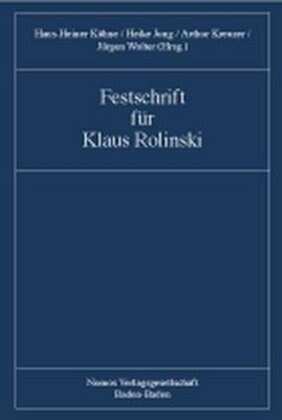 Festschrift Fur Klaus Rolinski (Hardcover)