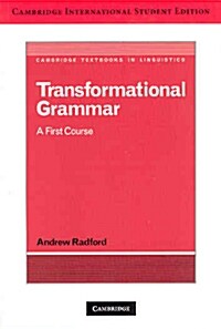 [중고] Transformational Grammar (Paperback, Student Edition) (International)