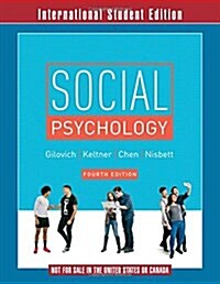 [중고] Social Psychology 4e ISE (Paperback)