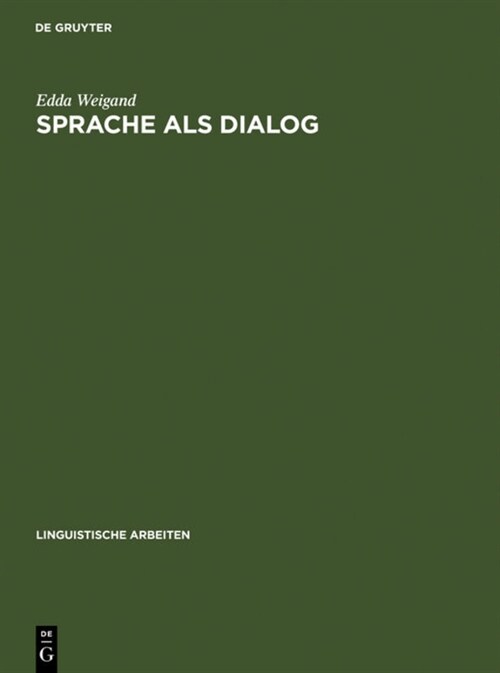 Sprache ALS Dialog (Hardcover, Reprint 2010)