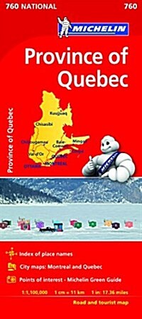 Michelin Quebec Map 760 (Folded)