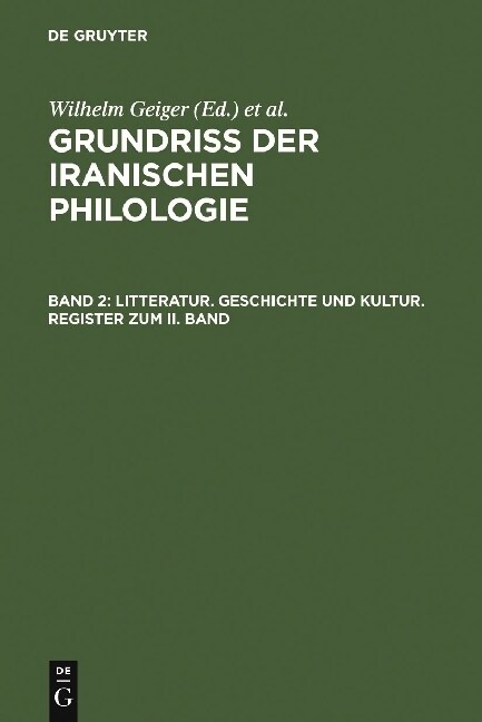 Litteratur, Geschichte Und Kultur, Register Zum II. Band (Hardcover, Photomech. Nach)