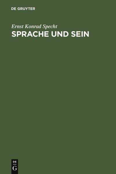 Sprache Und Sein (Hardcover)