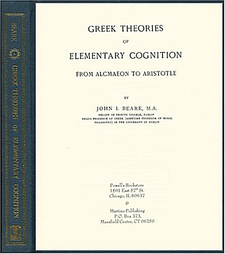 Greek Theories of Elementary Cognition (Hardcover)