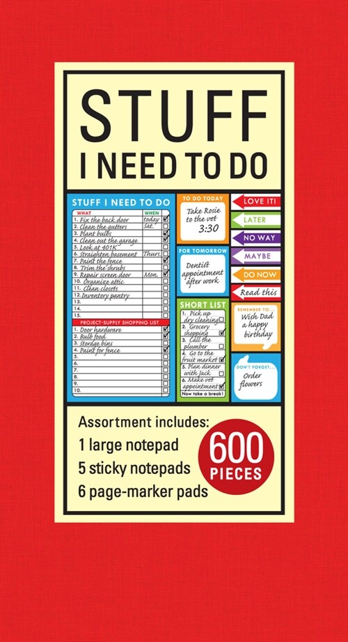 Book of Sticky Notes: Stuff I Need to Do - Red (Other)