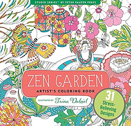 Zen Garden Adult Coloring Book (Paperback)