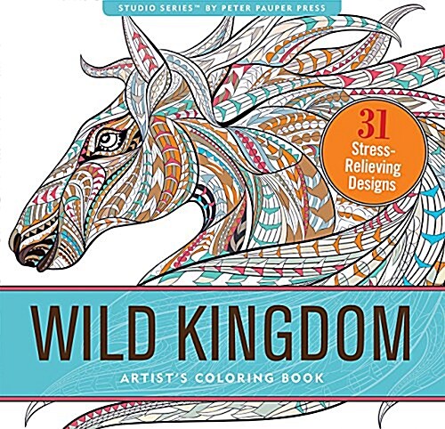 Wild Kingdom Adult Coloring Book (31 Stress-Relieving Designs) (Paperback)