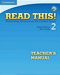 [중고] Read This! Level 2 Teacher‘s Manual with Audio CD : Fascinating Stories from the Content Areas (Multiple-component retail product, part(s) enclose)