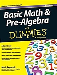 Basic Math and Pre-Algebra for Dummies (Hardcover, 2)