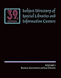 Subject Directory of Special Libraries and Information Centers (Paperback)