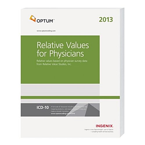 Relative Values for Physicians 2013 (Paperback, 1st)