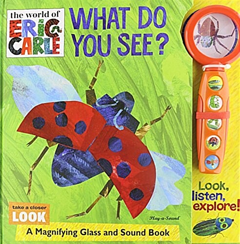 [중고] Magnifying Glass Mini-Deluxe Eric Carle What Do You See: A Magnifying Glass and Sound Book (Board Books)
