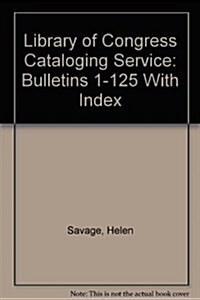 Library of Congress Cataloging Service (Hardcover)