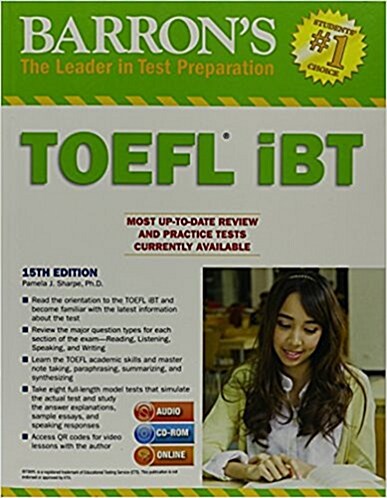 Barrons TOEFL IBT and MP3 Audio CDs [With CDROM and 2 MP3 CDs] (Paperback, 15)