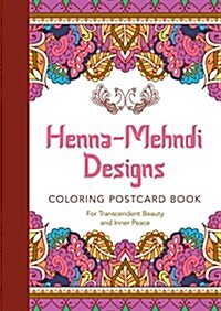 Henna-Mehndi Designs: 30 Coloring Postcards (Paperback)