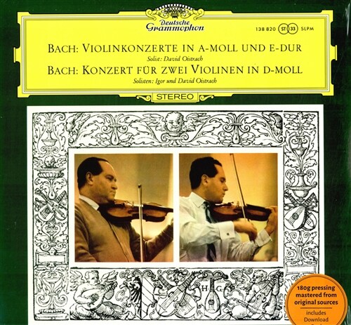 [수입] 바흐 : 바이올린 협주곡 1, 2번 & 두 대의 바이올린을 위한 협주곡 BWV1043 [180g LP]