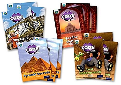 Project X CODE Extra: Purple Book Band, Oxford Level 8: Wonders of the World and Pyramid Peril, Class pack of 12 (Paperback)