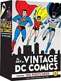The Art of Vintage DC Comics: 100 Postcards (Comic Book Art Postcards, Vintage Bulk Postcards, Cool Postcards for Mailing) (Loose Leaf, 75, Anniversary)