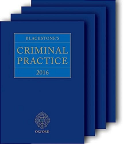 Blackstones Criminal Practice 2016 (Book and Supplements) (Hardcover)