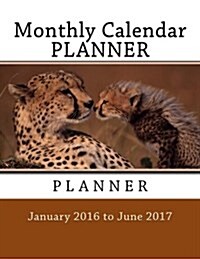 Monthly Calendar Planner: January 2016 to June 2017 (Paperback)