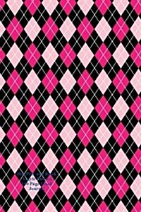 Hot Pink and Black Argyle Pattern 100 Page Lined Journal: Blank 100 Page Lined Journal for Your Thoughts, Ideas, and Inspiration (Paperback)