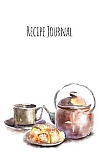 Recipe Journal: Teatime Cooking Journal, Lined and Numbered Blank Cookbook 6 X 9, 180 Pages (Recipe Journals) (Paperback)