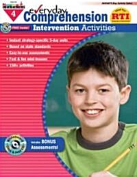 Everyday Comprehension Intervention Activities, Grade 4 [With CDROM] (Paperback)