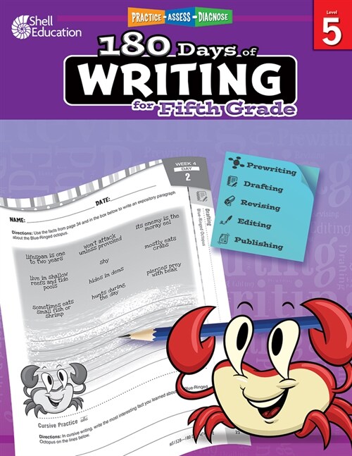 180 Days of Writing for Fifth Grade: Practice, Assess, Diagnose (Paperback)