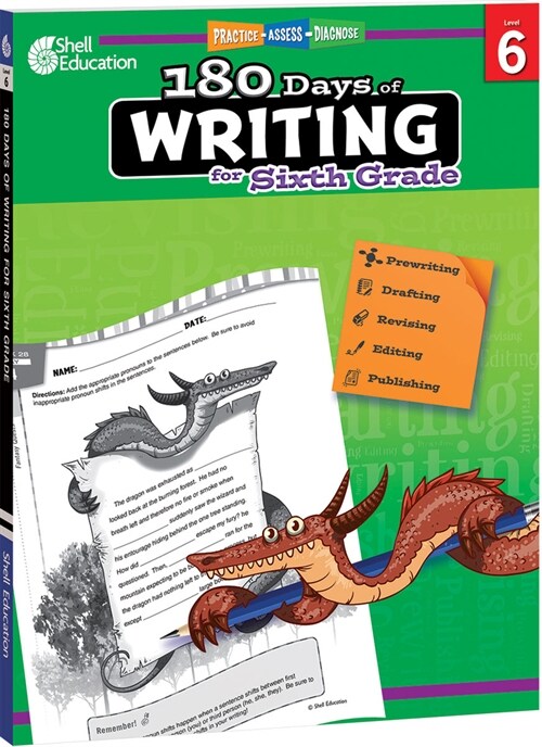 180 Days of Writing for Sixth Grade: Practice, Assess, Diagnose (Paperback)