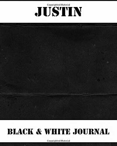 Black & White Journal - Justin (Paperback)