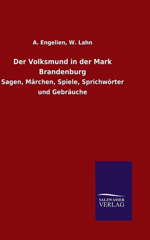 Der Volksmund in Der Mark Brandenburg (Hardcover)