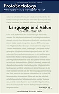 Language and Value: ProtoSociology Volume 31 (Paperback)