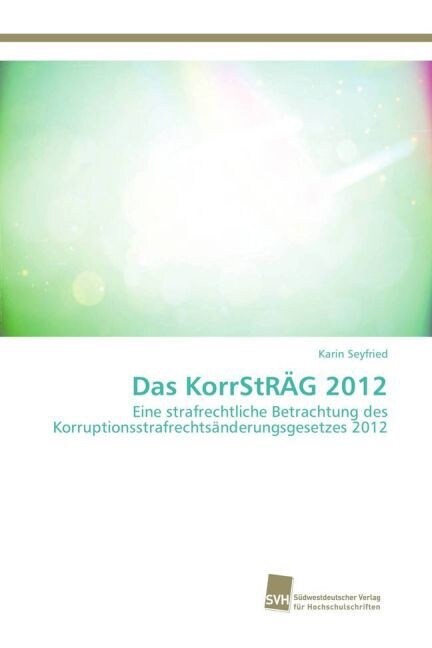 Das KorrStR횳 2012 (Paperback)
