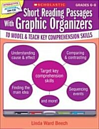 Short Reading Passages with Graphic Organizers, Grades 6-8: To Model & Teach Key Comprehension Skills [With CDROM] (Paperback)