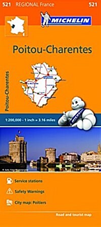 Michelin Regional Maps: France: Poitou-Charentes Map 521 (Folded)