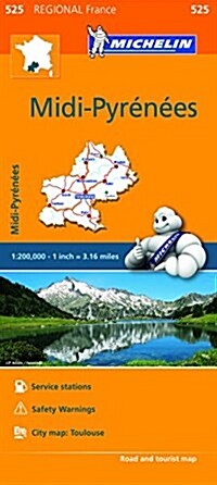 Michelin Regional Maps: France: MIDI-Pyr??s Map 525 (Folded)