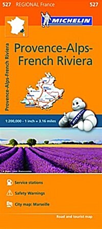 Michelin Regional Maps: France: Provence-Alps-French Riviera Map 527 (Folded)