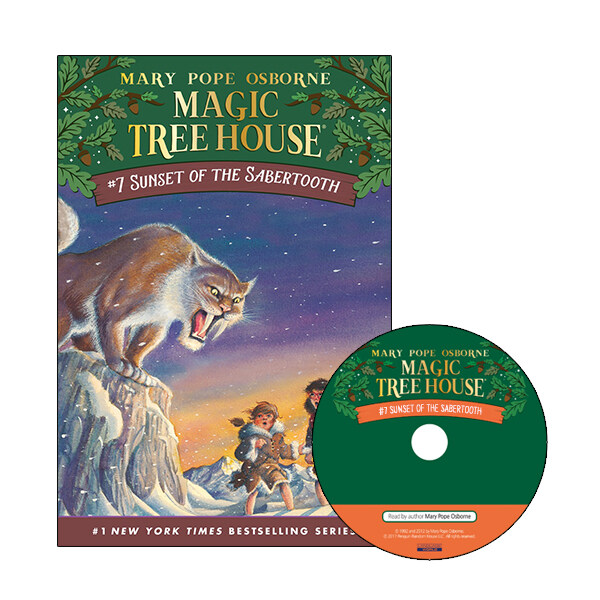 [중고] Magic Tree House #07 : Sunset of the Sabertooth (Paperback + CD)