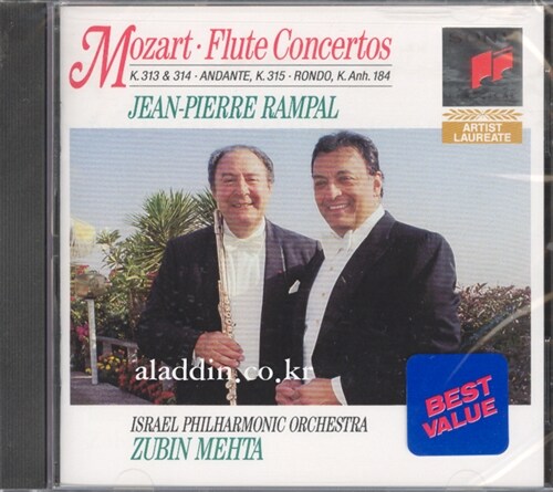 [중고] Wolfgang Amadeus Mozart - Flute Concertos K313.314 / Rampal / Mehta