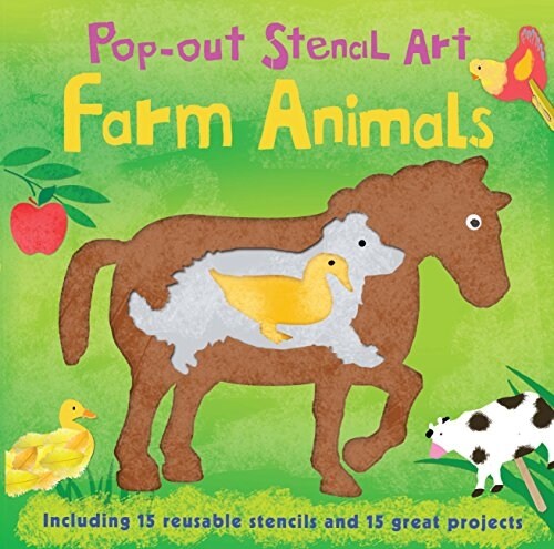 Pop-Out Stencil Art: Farm Animals (Board Book)