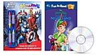Disney Fun to Read SET - Adventure in Never Land [피터팬] & MARVEL AVENGERS ASSEMBLE COPY COLOURING (2 Papaerbacks + Audio CD)