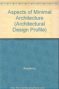 Aspects of Minimal Architecture (Paperback)
