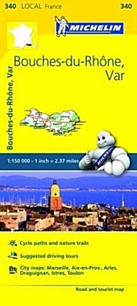 Michelin France Bouches-Du-Rhone, Var Map 340 (Folded)