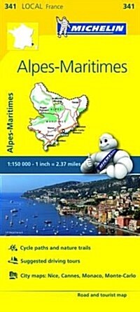 Michelin France: Alpes-Maritimes Map 341 (Folded)